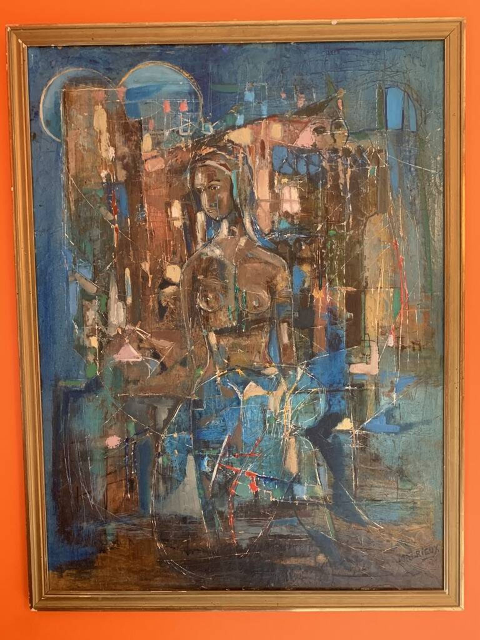 Pierre Malrieux 1920-2022 "Abstraction" Oil on Panel - Cap Ferret 1975
