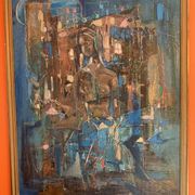 Pierre Malrieux 1920-2022 "Abstraction" Oil on Panel - Cap Ferret 1975