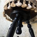 Piano stool in black lacquer tripod Napoleon III