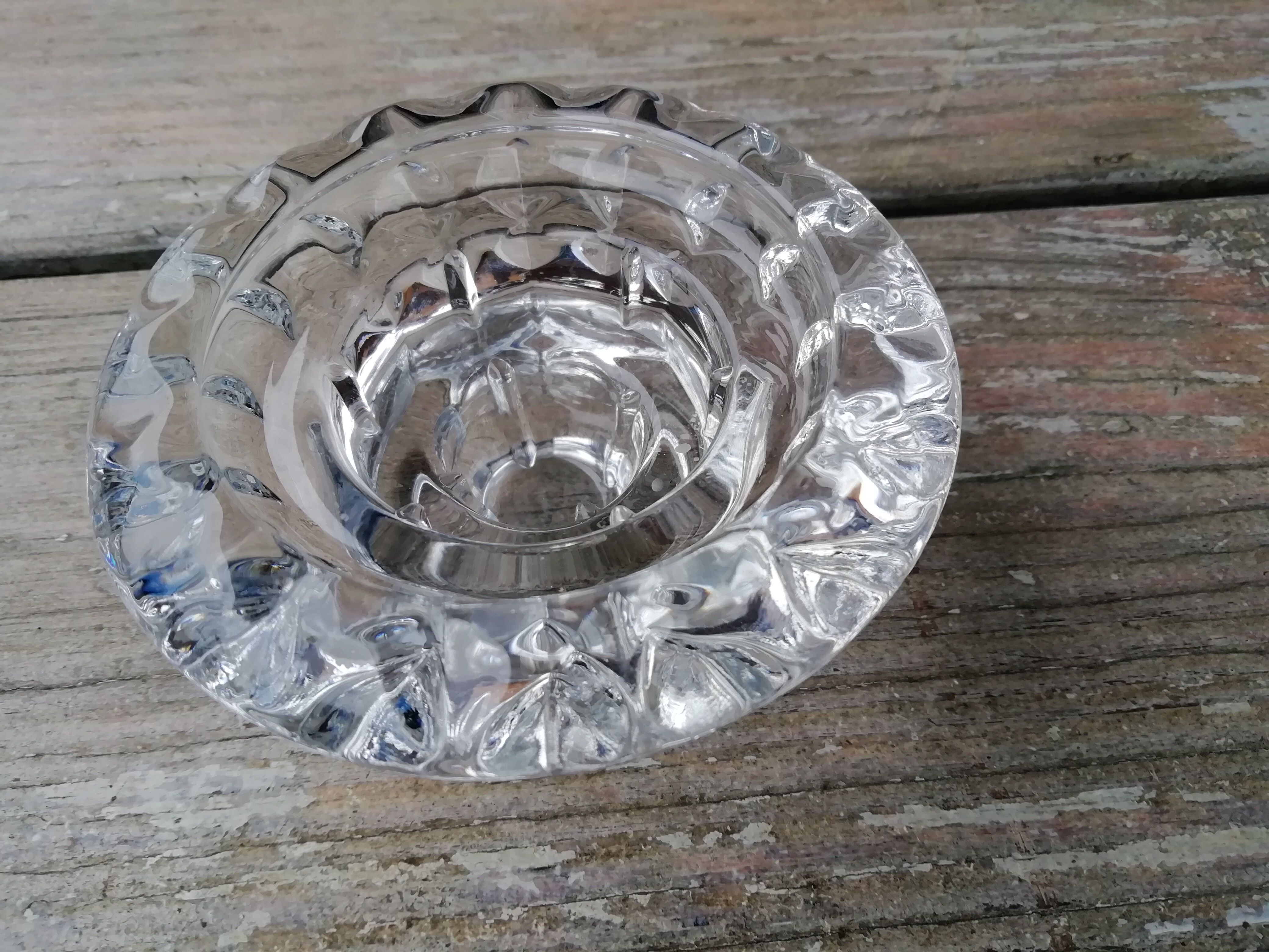 Set of glass candle holders