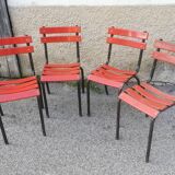 Set of 4 "tolix" terrace chairs