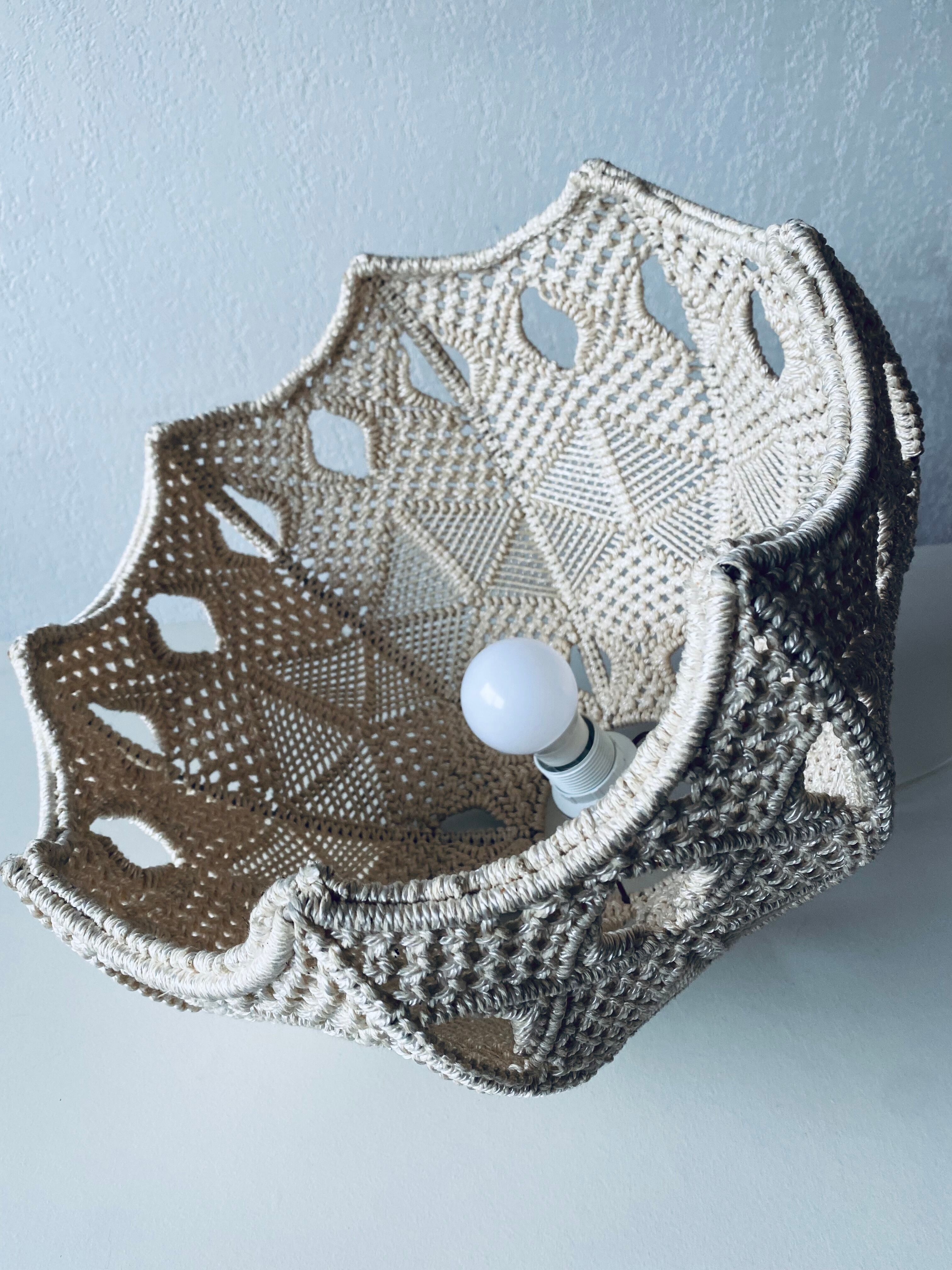 Bohemian macramé pendant light