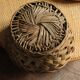 Vintage openwork wicker high basket