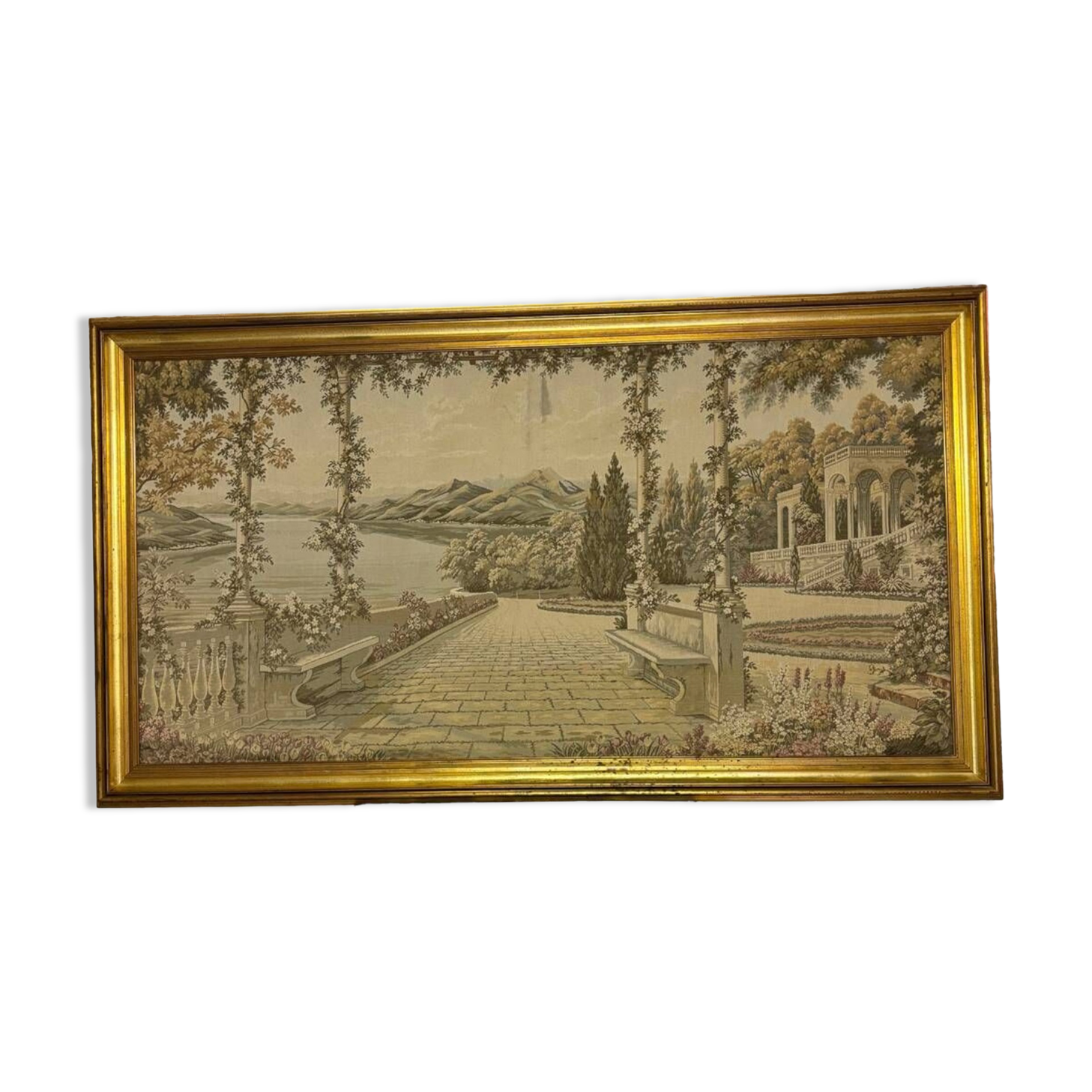 Vintage Aubusson wall tapestry