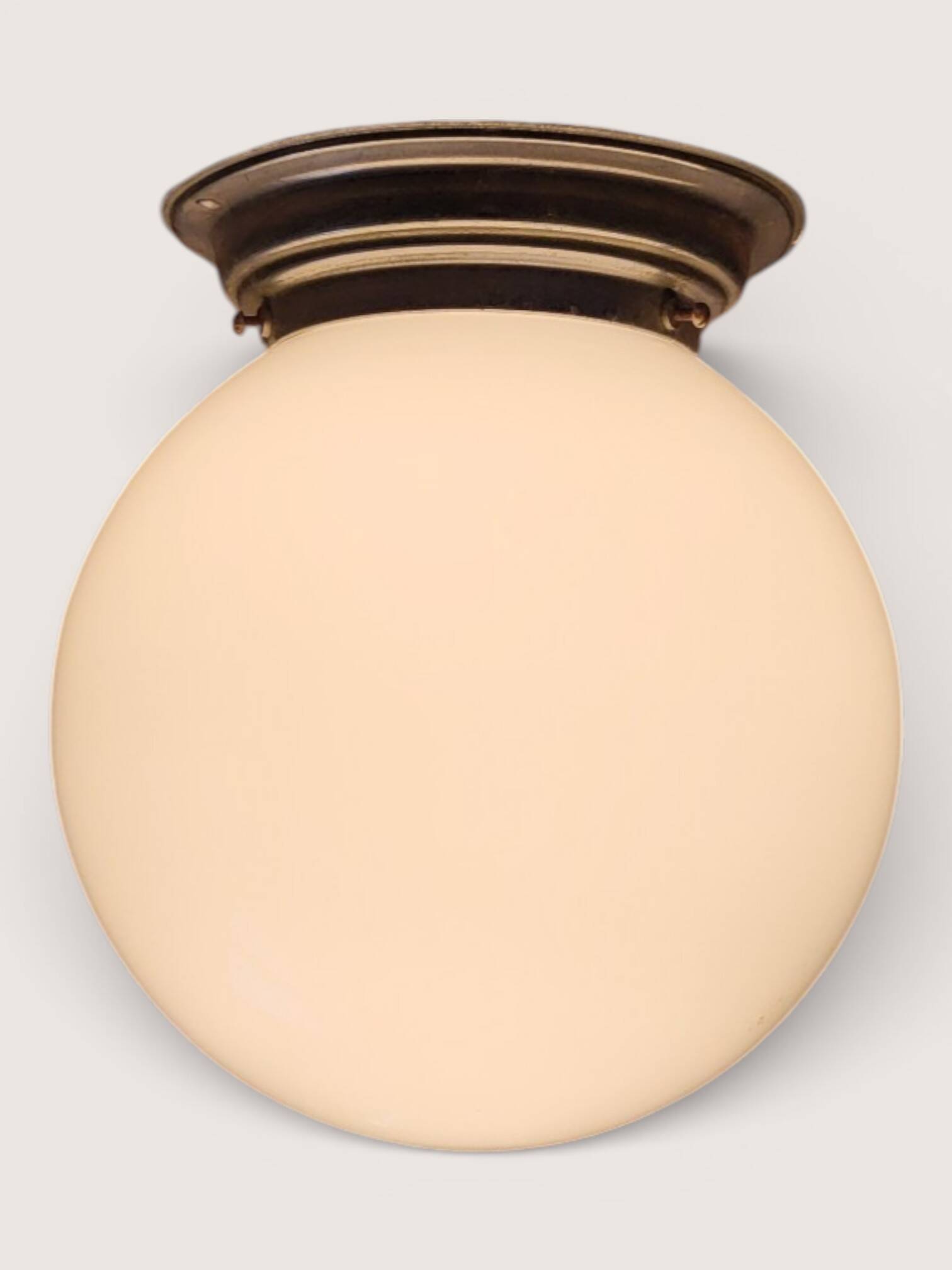 1950s Glass Globe Ceiling Light