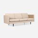 Sofa ALTA beige velour, Scandinavian design