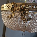 Large ceiling light Demi Montgolfière in bronze with 5 lights - 19th century period