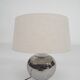 White and silver ceramic table light attrb. to Bitossi, Italy 1970's