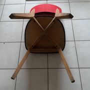 Red faux leather chair from the 1970s
