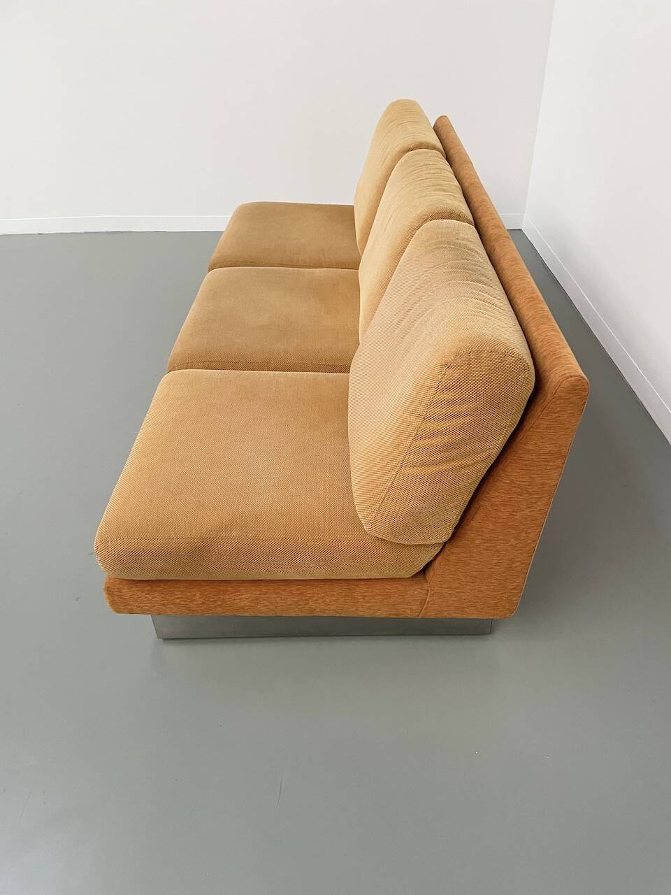 Jacques Charpentier 3-seater stainless steel sofa