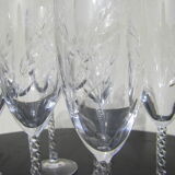 Series of six champagne flutes