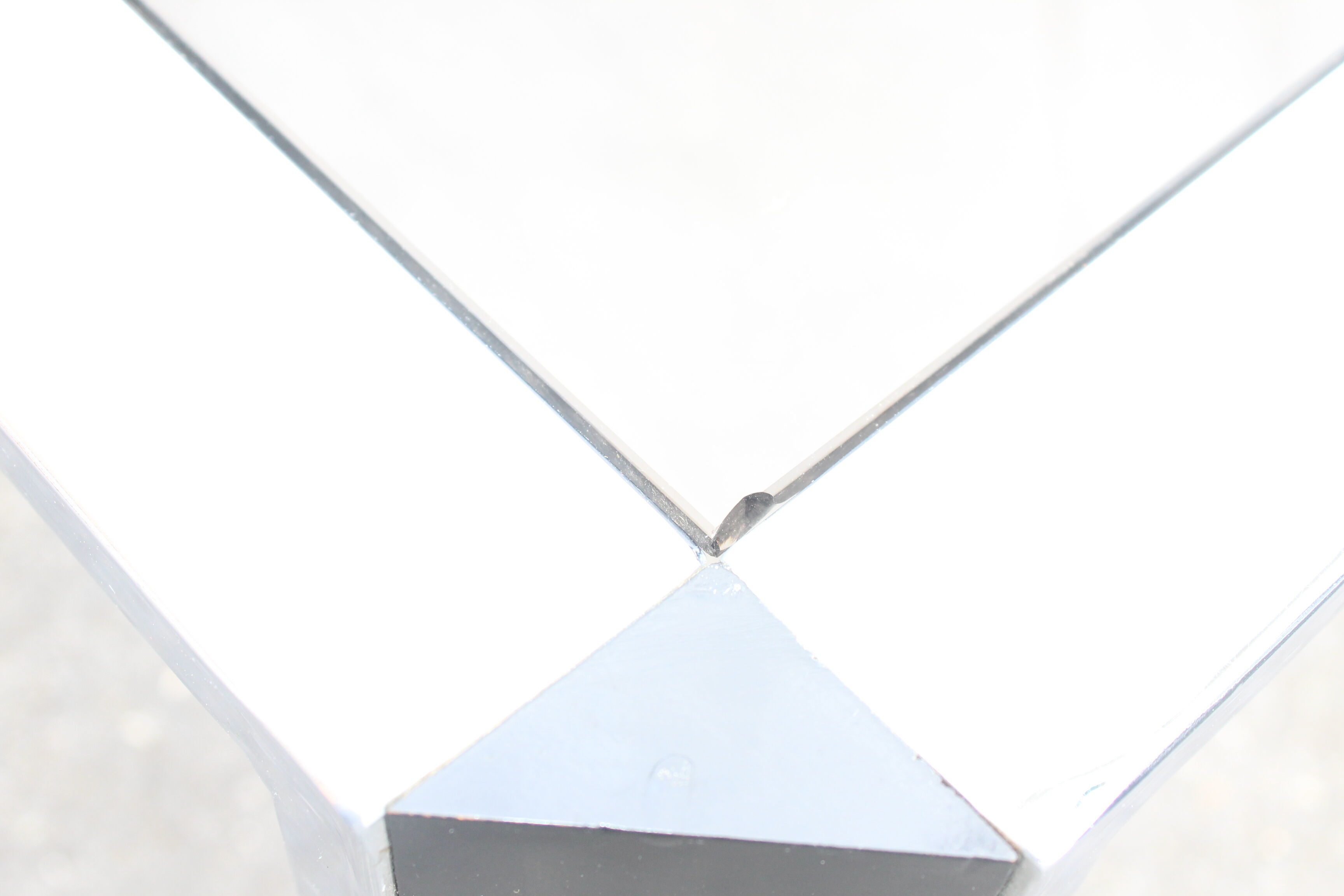 OLD VINTAGE CHROME COFFEE TABLE