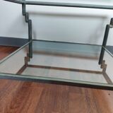 Glass and wrought iron coffee table