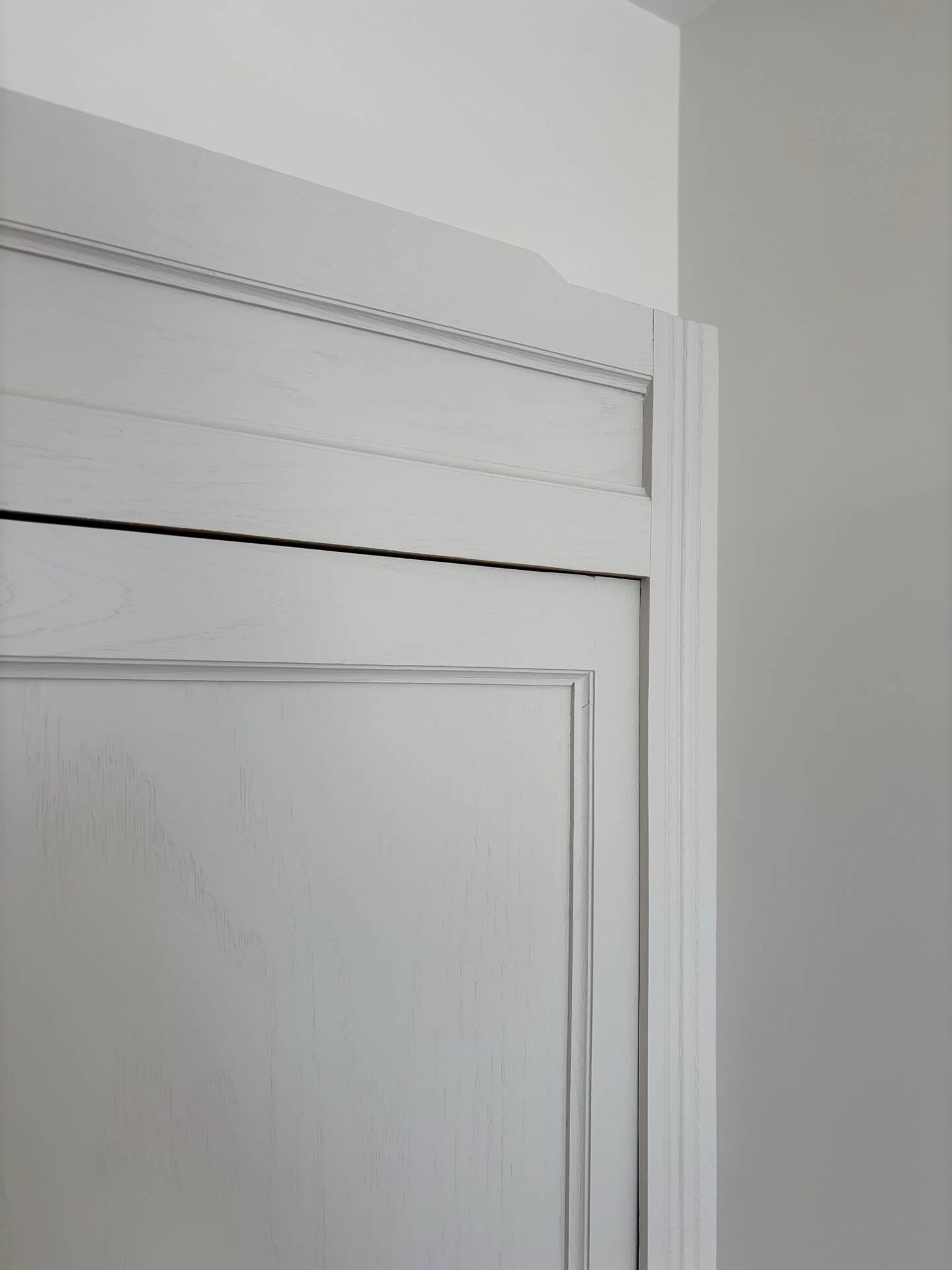 Parisian wardrobe with shelves, renovated oak wood.