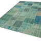 Hand-knotted oriental vintage 205 cm x 300 cm turquoise patchwork carpet