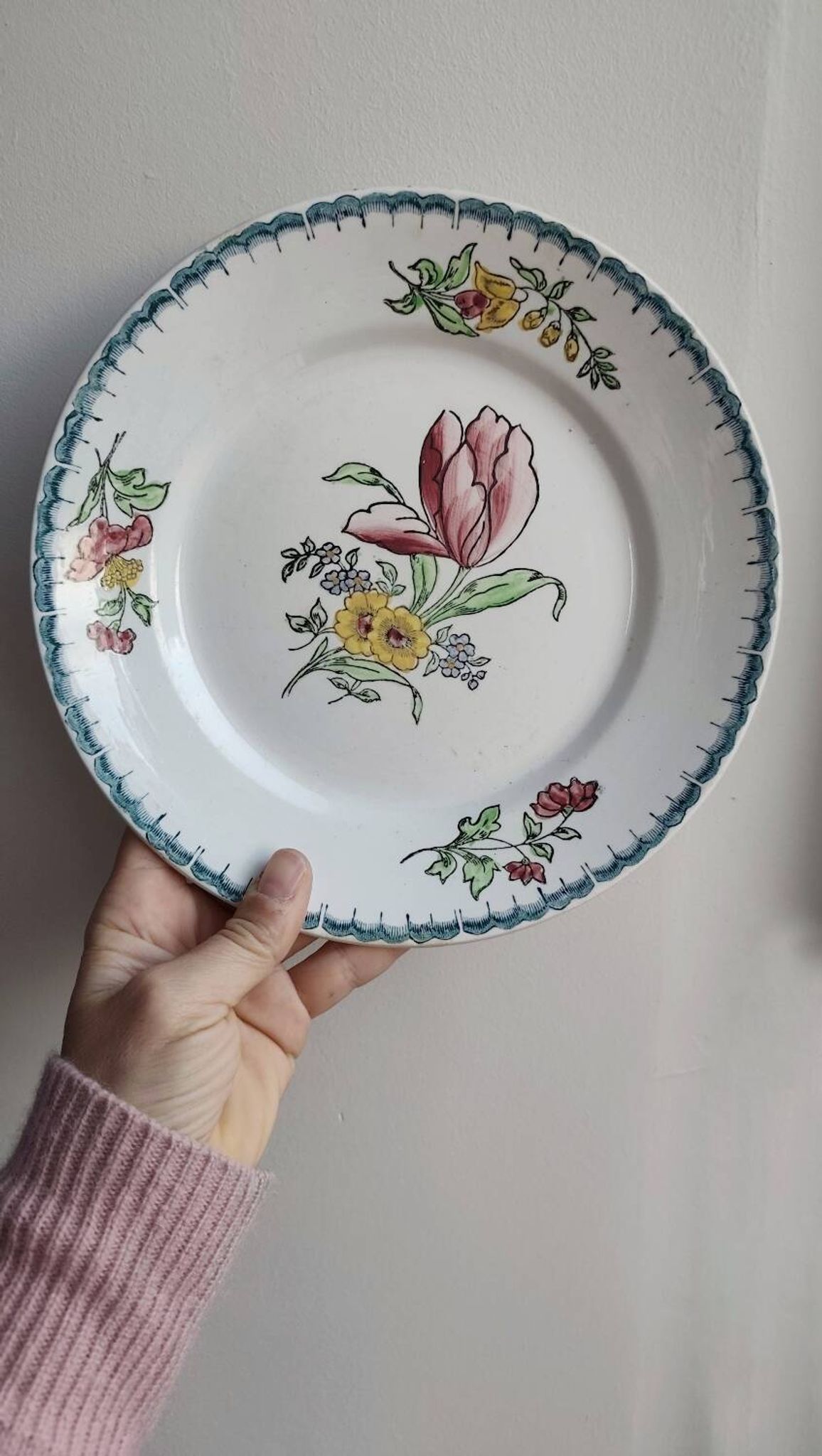 Lot de 6 assiettes à dessert Terre de fer polychromes