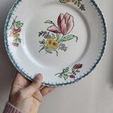 Set of 6 polychrome ironstone dessert plates