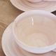 Set of 7 powder pink coffee cups Céranord Saint Amand