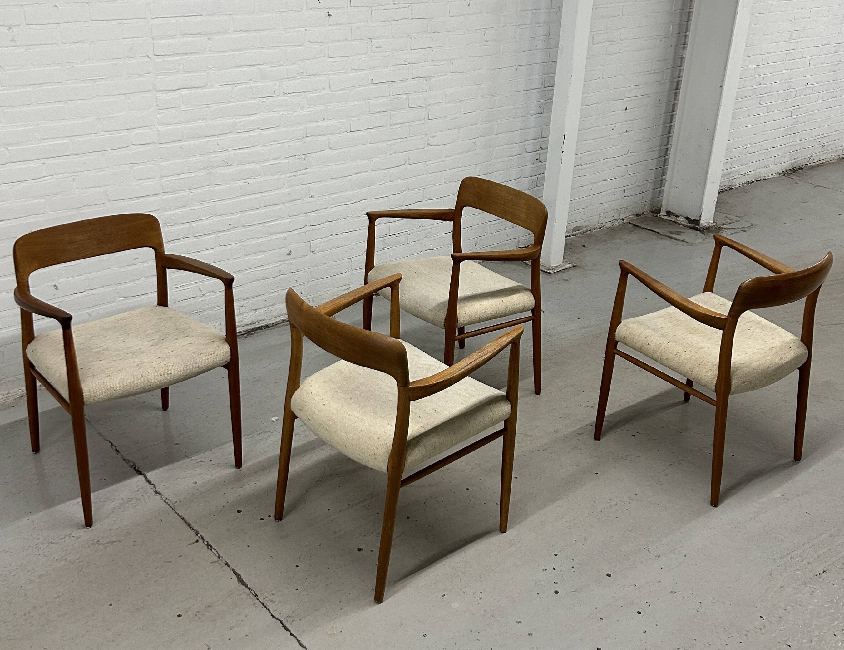 4 x Niels Otto Møller armchairs / Model 56