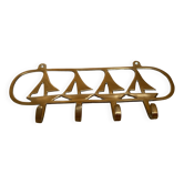 Nautical yacht coat rack in brass