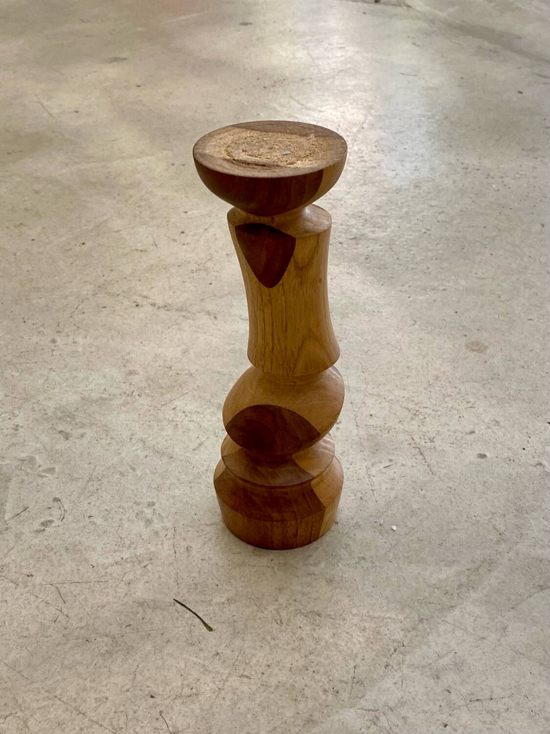 Wooden candle holder