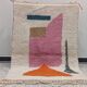 Tapis en laine pure fait main artisanale taille 140 x 260 cm