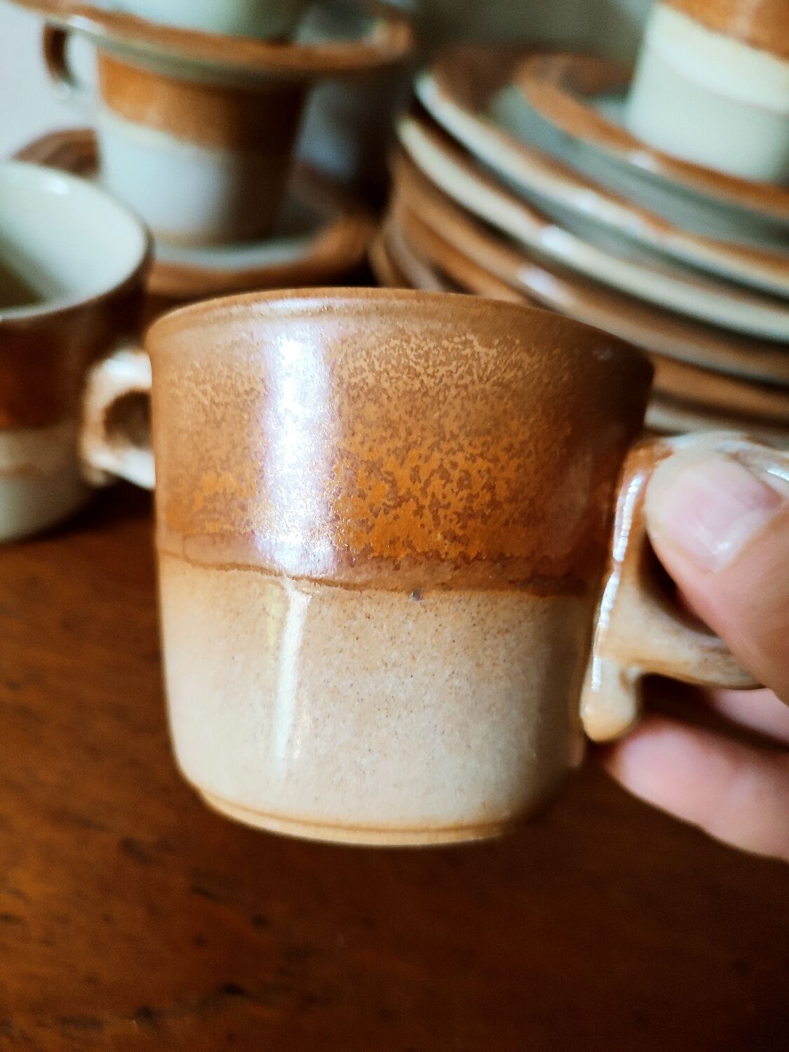 Coffee service and dessert in stoneware west Germany