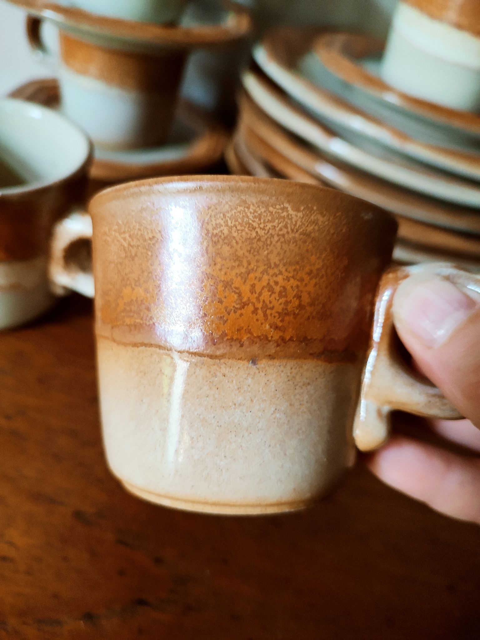 Coffee service and dessert in stoneware west Germany