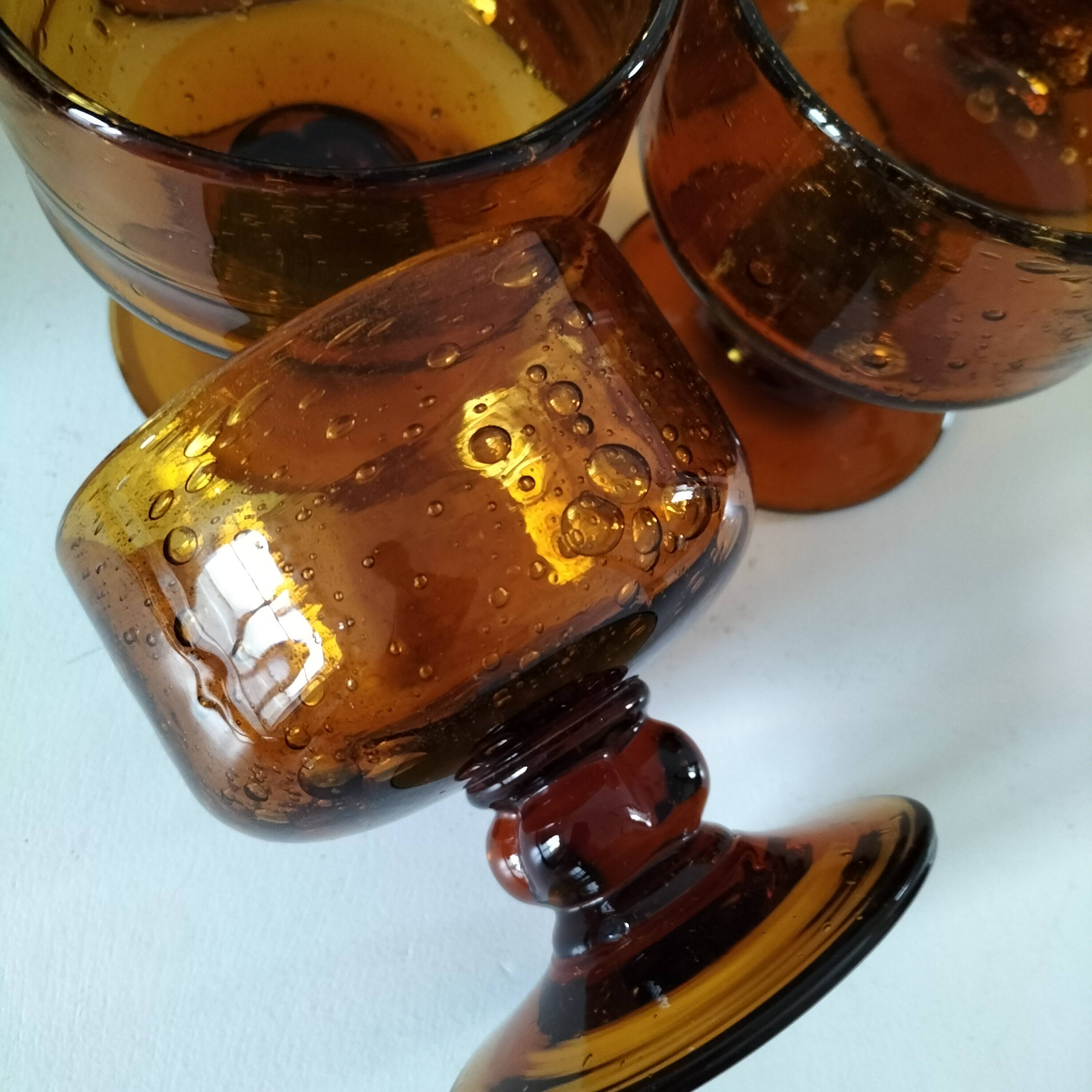 6 Biot bubble glass glasses or cups