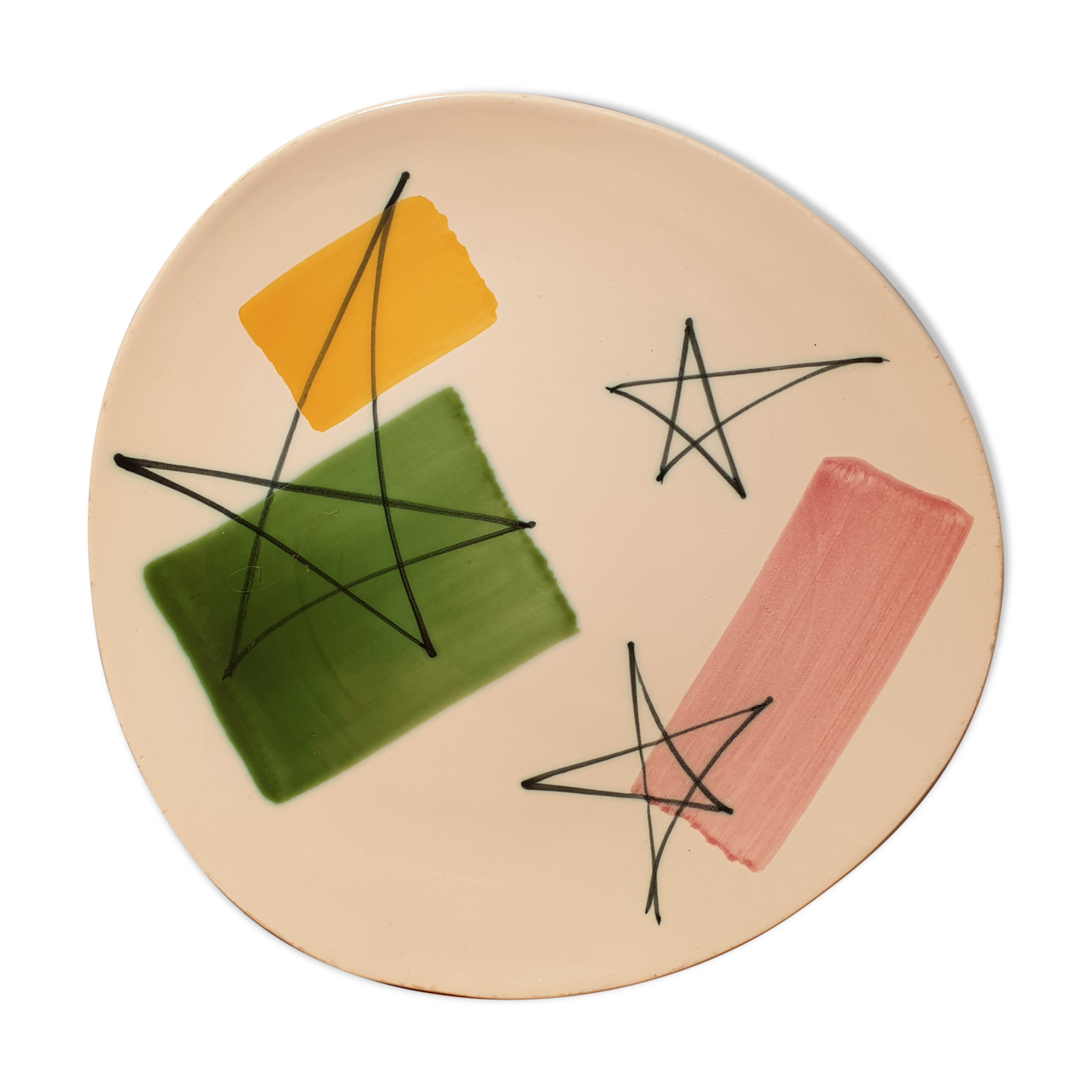 Assiette salins forme libre, 1950