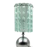 Lampe de table en verre moulé, Italie vers 1970