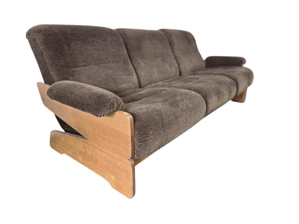 Vintage brown brutalist sofa