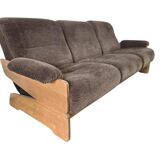 Vintage brown brutalist sofa