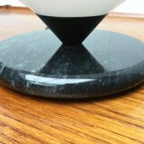 Vintage Swiss marble and glass table lamps by Optelma, set of 2.