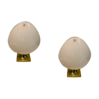 Murano Glass Table Lamps from Mazzega, 1970s