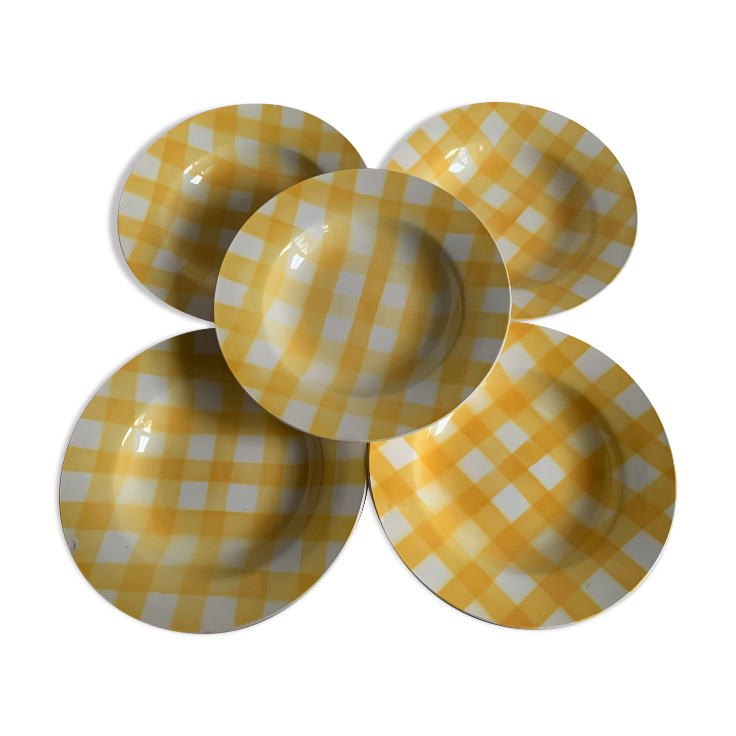 5 Digoin Sarreguemines plates