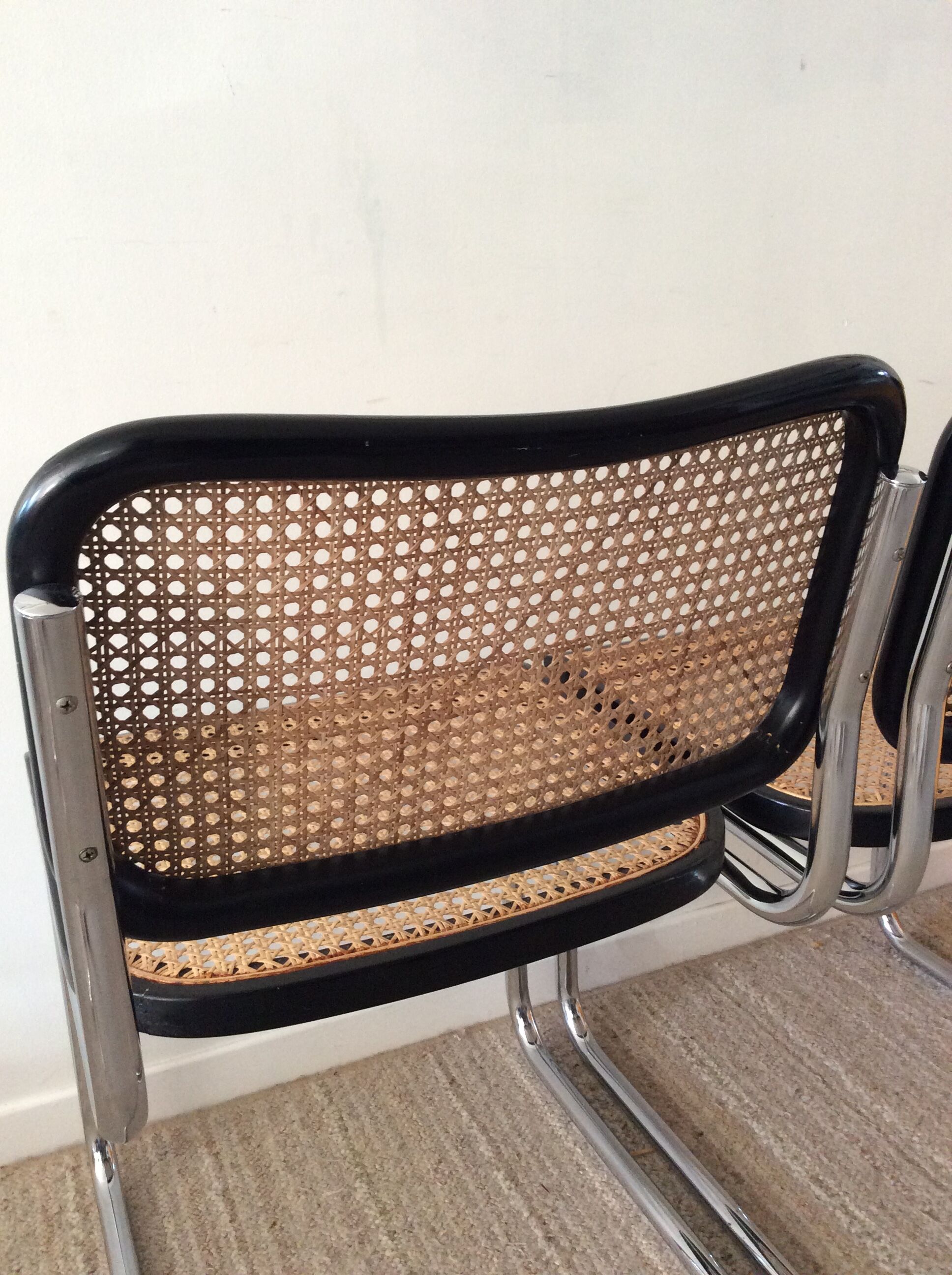 Pair of Marcel Breuer Cesca B32 chairs
