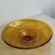 Large Art Deco amber glass bowl