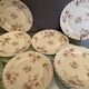 16 Limoges porcelain dessert plates signed Haviland décor Sylvie