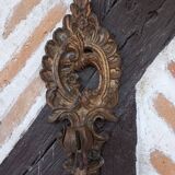 Golden wooden candle holder wall light