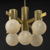Sciolari chandelier in brass, Italy, 1960s.
