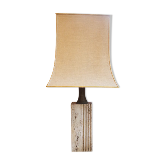 Travertine -brass lamp by Fratelli Mannelli 1970s