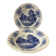 Pair of 2 Sarreguemines dishes, “Romantic” model
