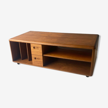 Support multimédia moderne du milieu du siècle des années 1960 / table basse par Meredrew