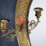 19th century antique round mirror