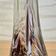 Vintage Murano glass vase, amber/white speckled finger vase