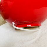 Louis Drimmer ball lamp with label 2000's poppy flowers