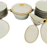 L.Lourioux porcelain service in Foëcy (French craftsmanship) 29 pieces