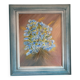 oil painting canvas still life flower bouquet blue violet Lyla