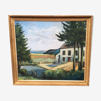 Tableau paysage signé